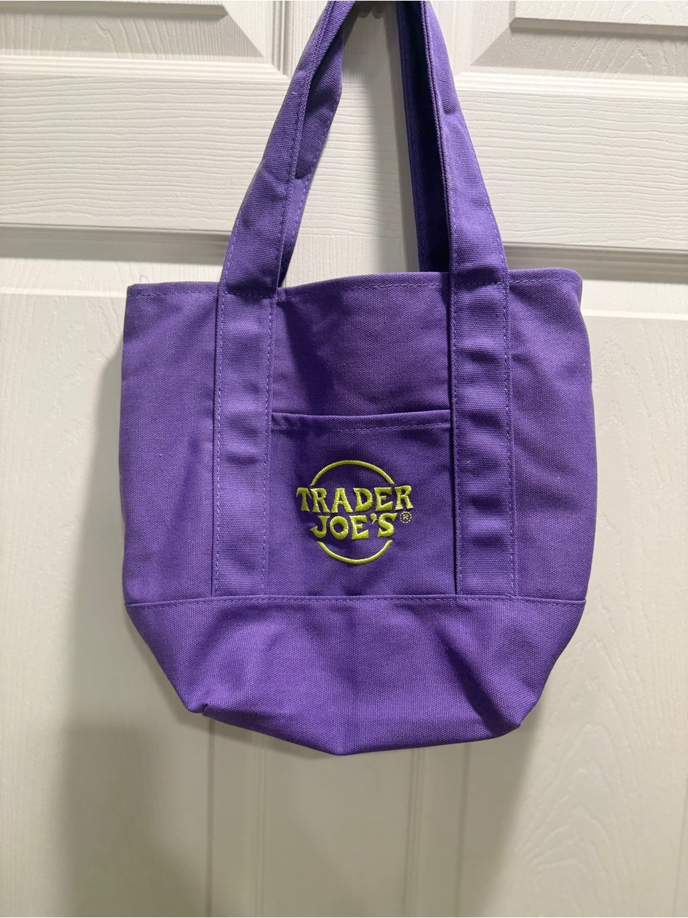 NWT Trader Joe’s Purple Trick-or-Treat Canvas Tote Bag Halloween Reusable - Picture 6 of 9